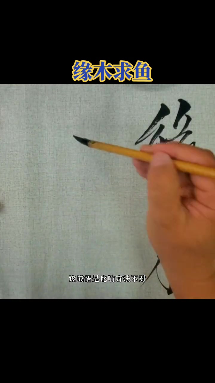 缘木求鱼 写字是一种生活