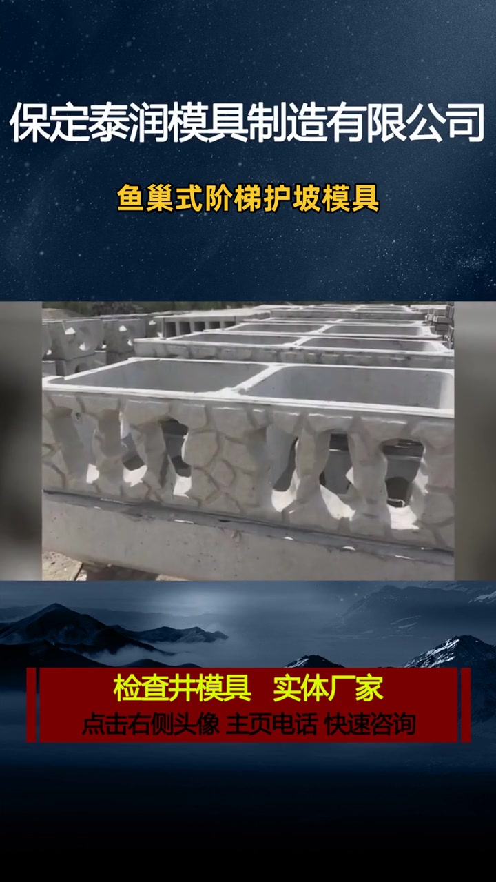 鱼巢式生态框护坡模具 鱼巢式阶梯护坡模具 鱼巢式护坡模具价格