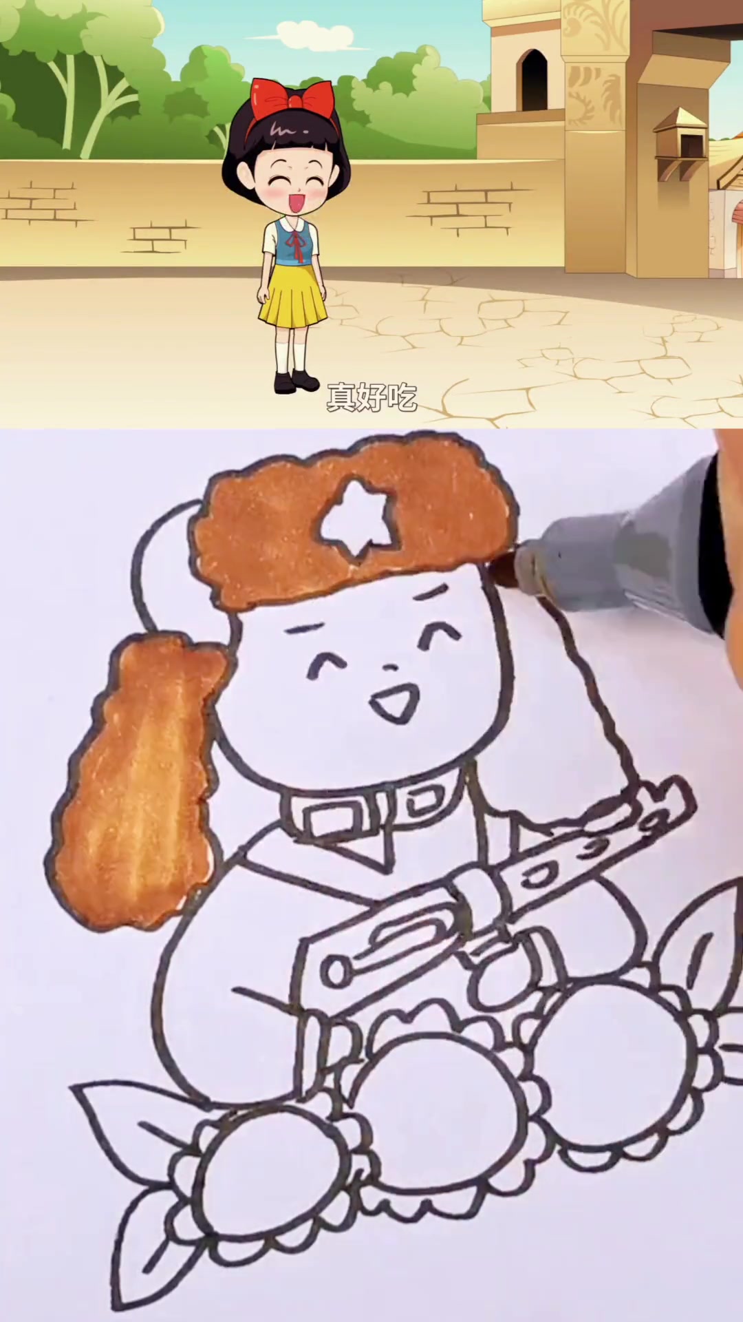 解放军小战士简笔画,简单易学,0基础也能学会 简笔画教程 儿童简笔画 画画 小雷锋 小战士