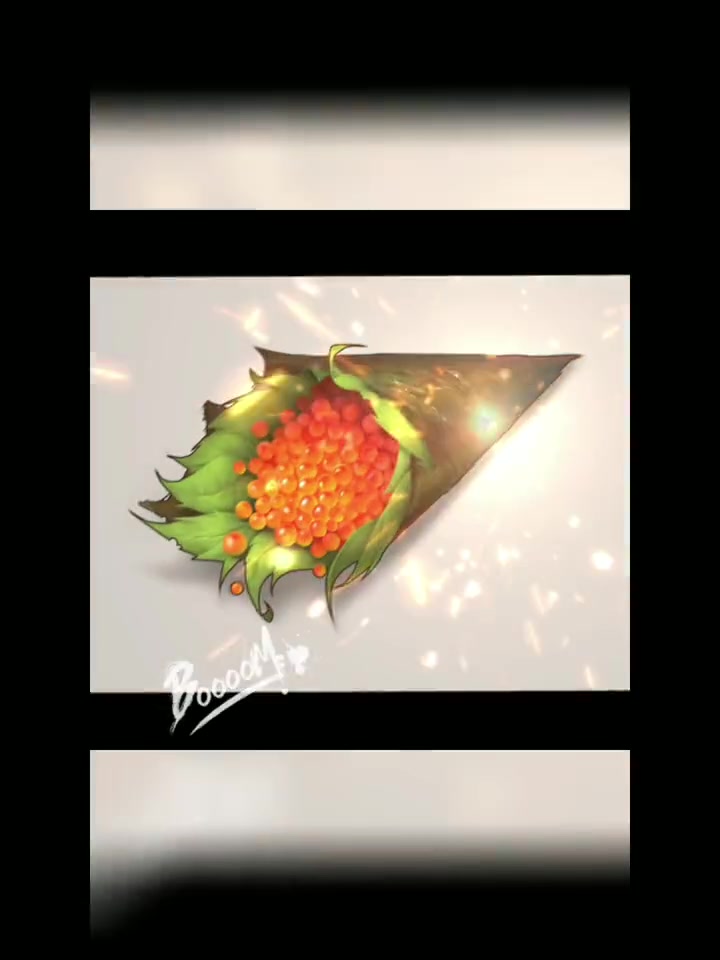 第74集|画画 绘画教程 寿司盛宴之鲑鱼子寿司手卷教程,留下了垂涎三尺的口水(¯﹃¯) 原