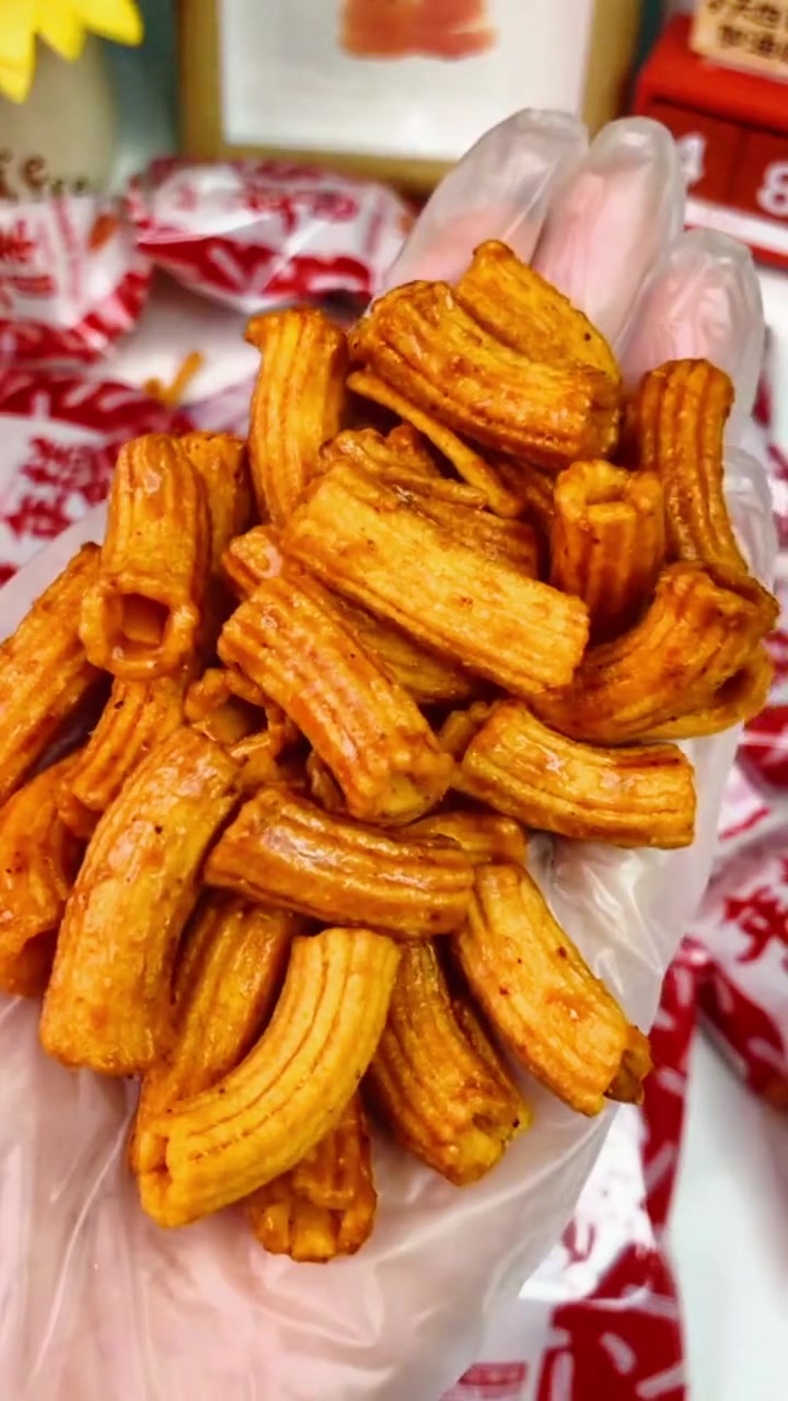 甜辣味韩式年糕条空心脆小袋装零食推荐零食小吃休闲食品 韩式年糕条 追剧小零食 零食推荐 年