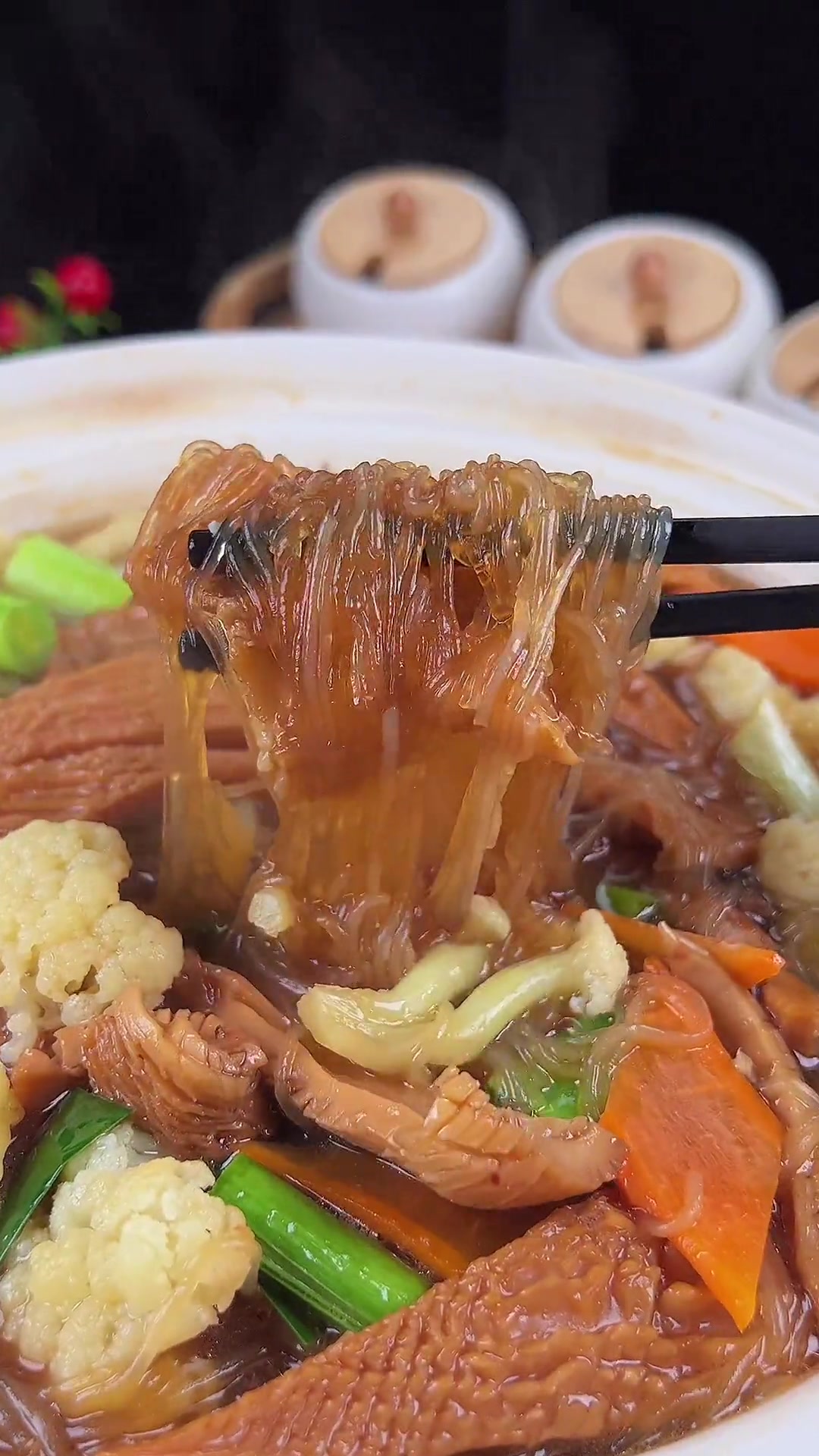 家里来客做上一道 明蒲干花菜粉丝煲 太香太好吃了 温州美食 妈呀太香了