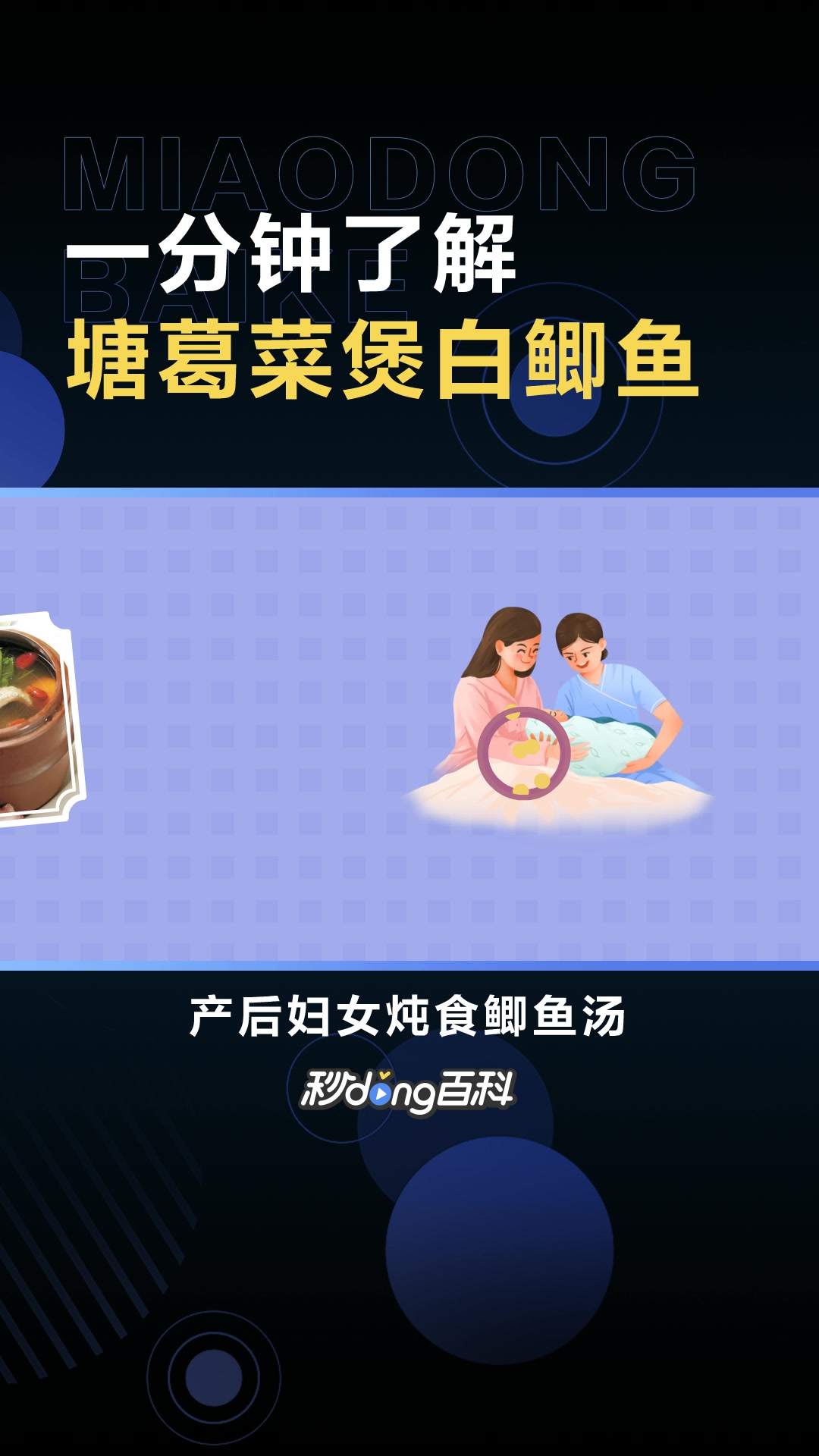 一分钟了解塘葛菜煲白鲫鱼