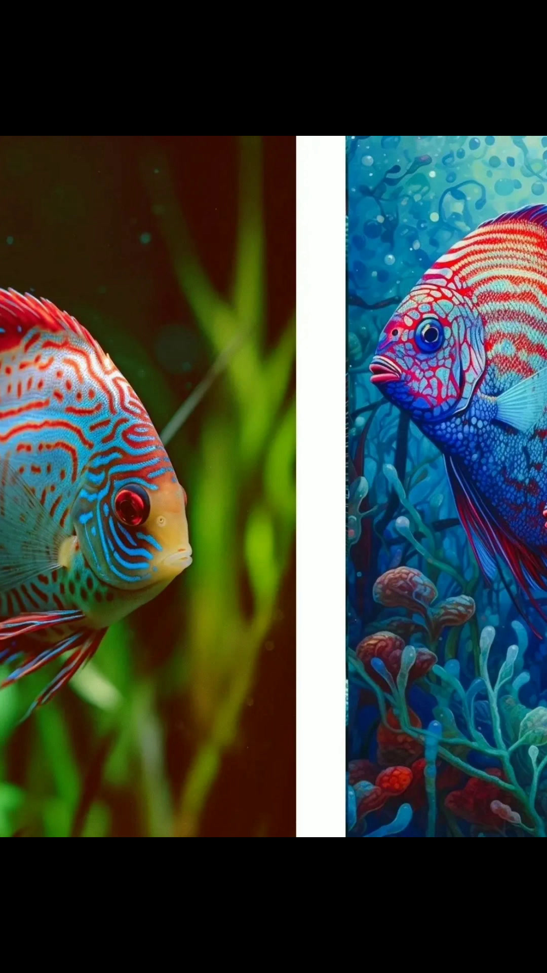 假如七彩神仙鱼变成海水鱼#七彩神仙鱼#淡水鱼