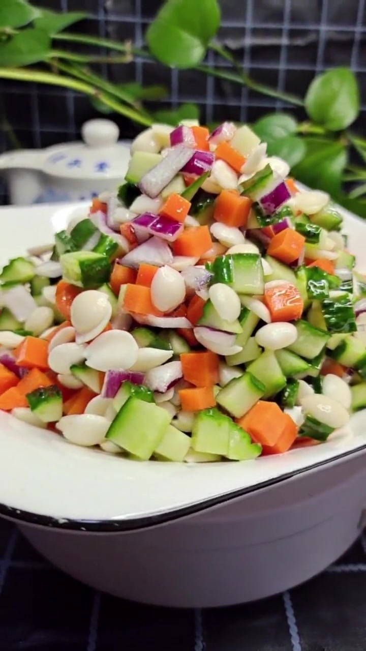 三色杏仁 色泽靓丽 营养健康 越嚼越香 美食教程