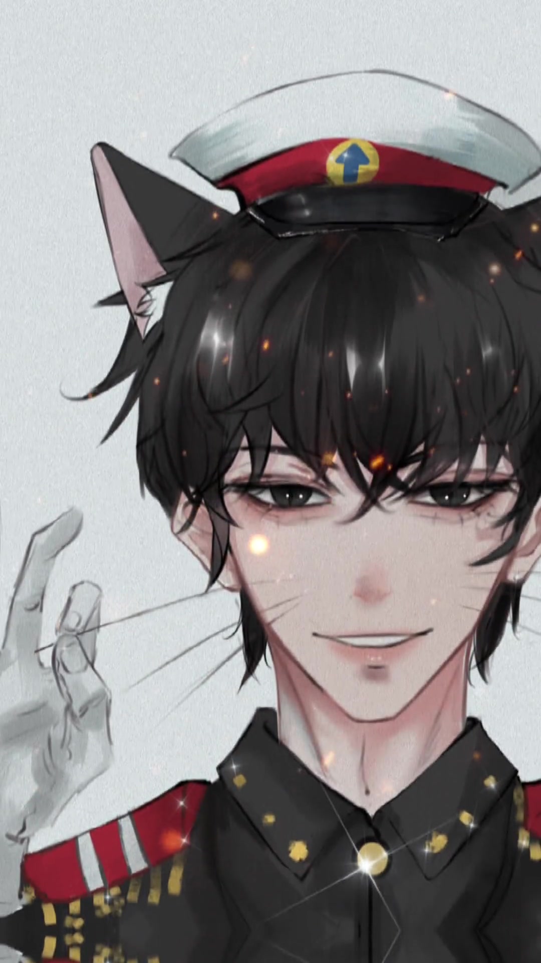 今天画个黑猫警长 拟人 黑猫警长 procreate绘画 画画 你是发光体