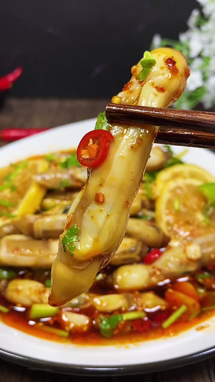 捞汁海蛏美食 海鲜 蛏子 海鲜美食