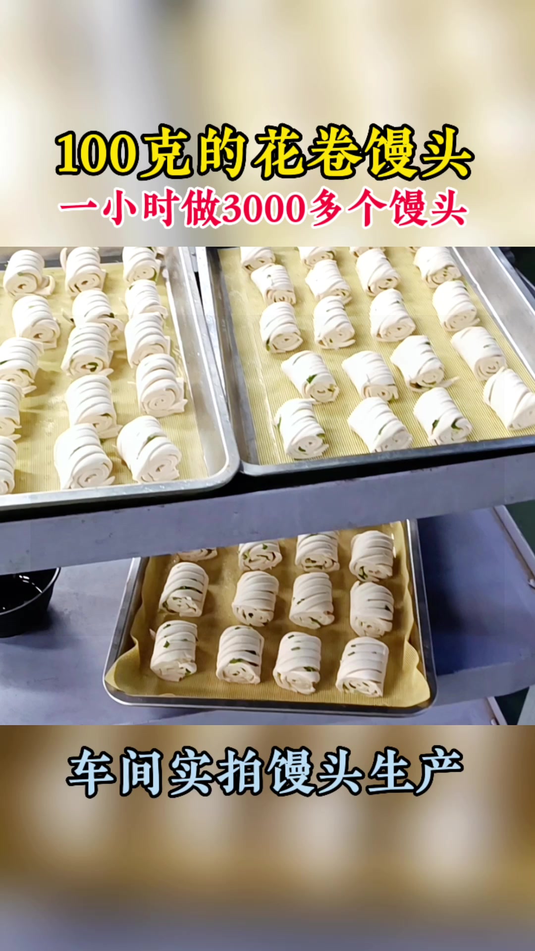 100克花卷馒头自动做,一小时自动做3000多个