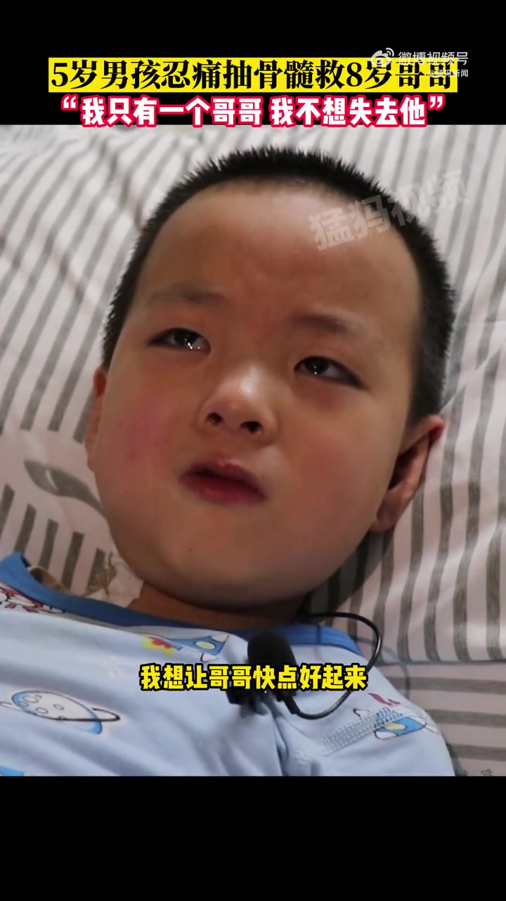 「5岁弟弟忍痛抽骨髓救8岁哥哥 “我不想失去他,我就只有这一个哥哥”」4月21日,青海省西