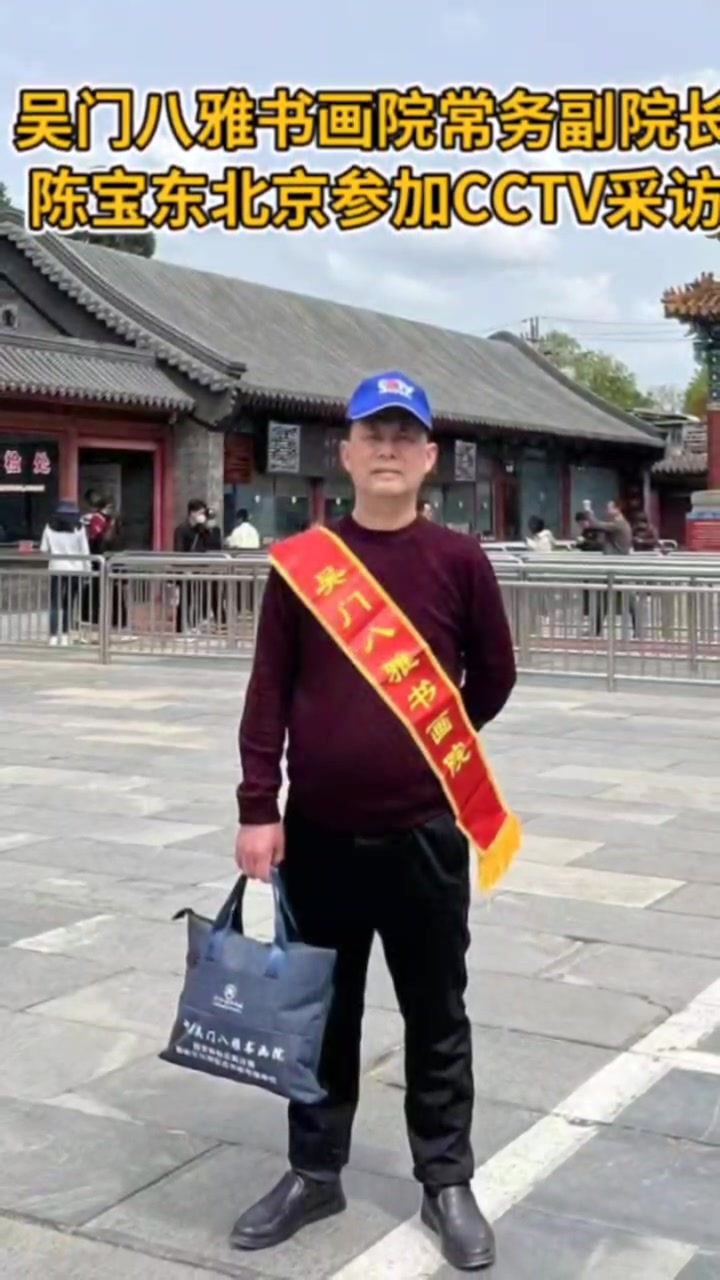 接受CCTV采访山东十大书画名家陈宝东走红淄博