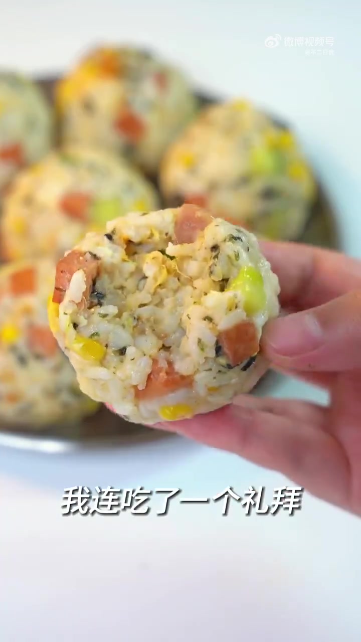  长城早餐「自制小饭团」春游野餐必备,自制小饭团巨好吃,巨简单,糯唧唧,一口一个,快来试试