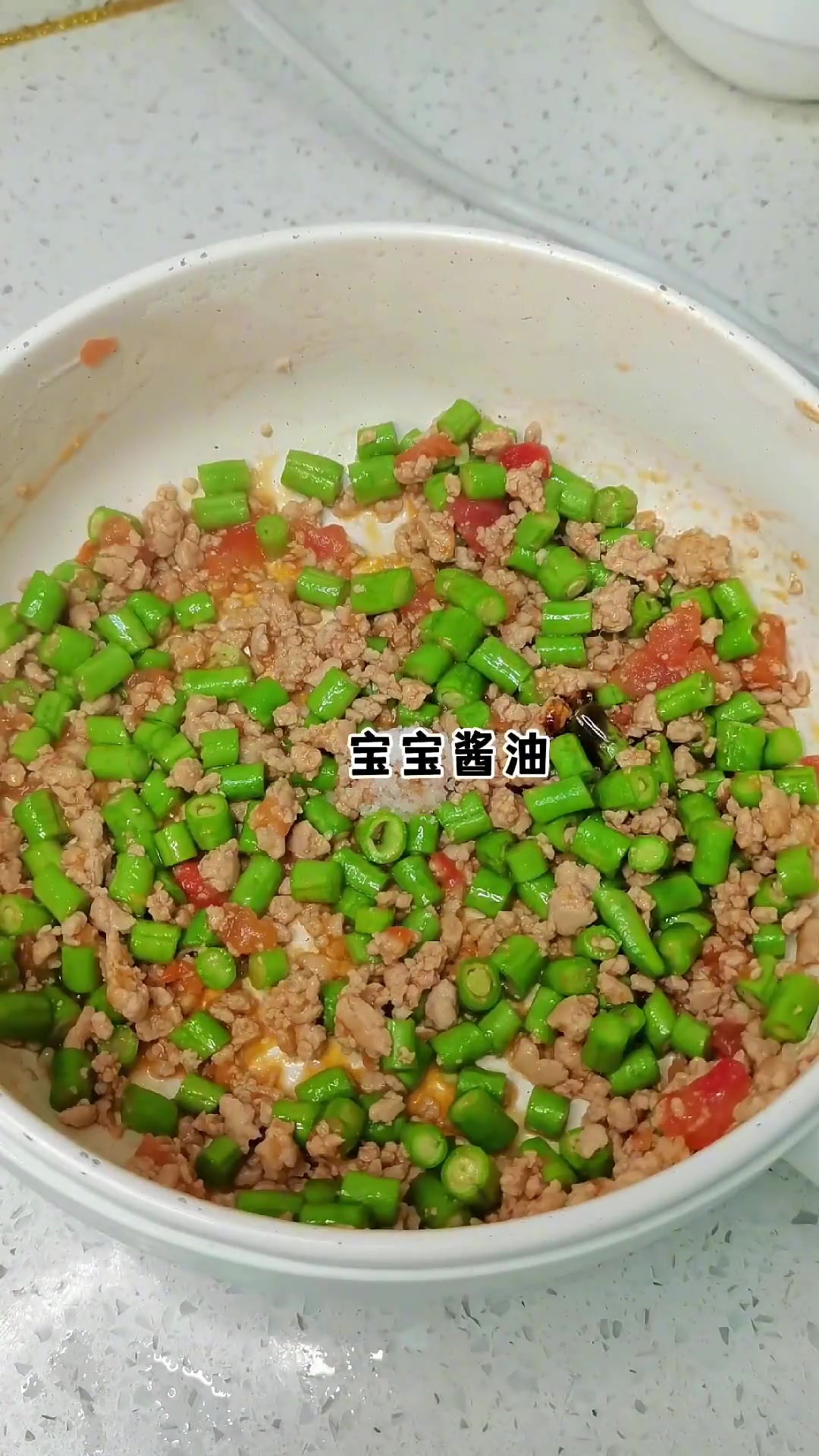 第48集|吃豆角的季节一定安排这碗豆角肉沫盖饭,简单好做,有菜有肉超级下饭哦,我家元宝都吃