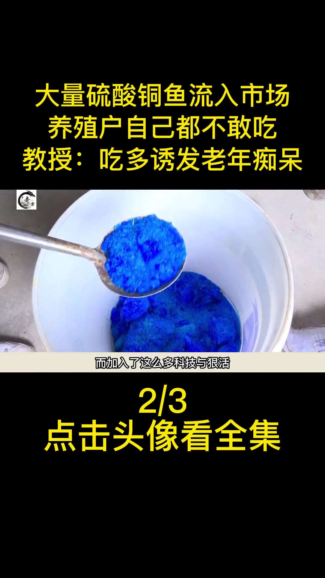 大量硫酸铜鱼流入市场,养殖户自己都不敢吃,教授:吃多诱发老年痴呆 鱼 纪实 食品安全