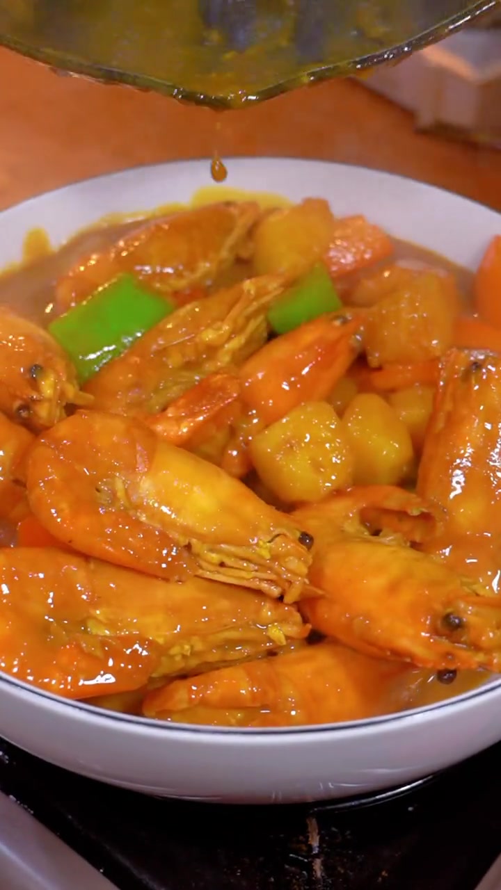 现在的大同虾肥美好吃 美食推荐 咖喱虾