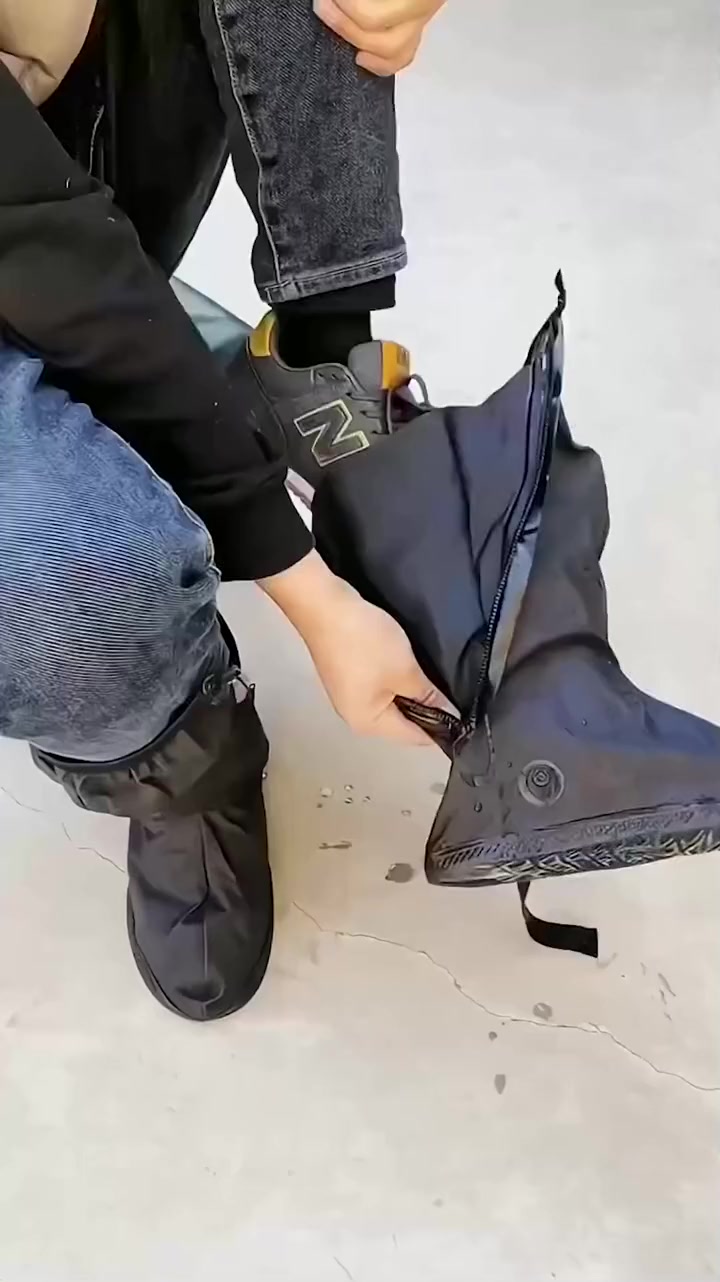 第204集|高筒加厚防滑雨鞋套 成人男女防水防雨沙漠户外骑行长筒长款脚套 防滑雨鞋套 防水