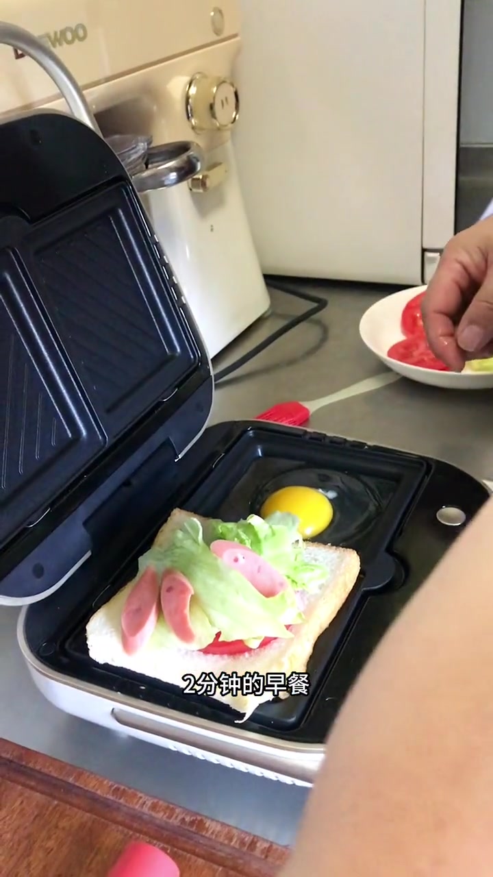 复古双槽三明治机,做早点太方便了 三明治机 早餐机