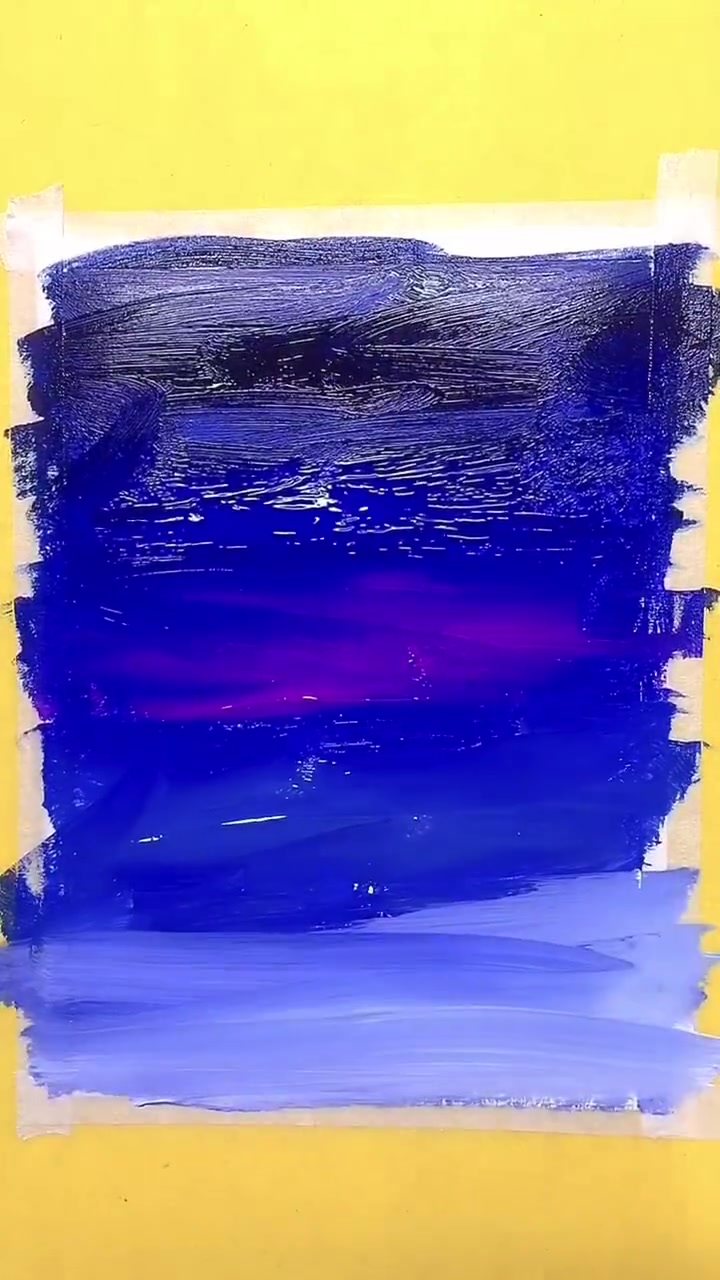 只要一分钟,保准你学会 水粉星空画系列