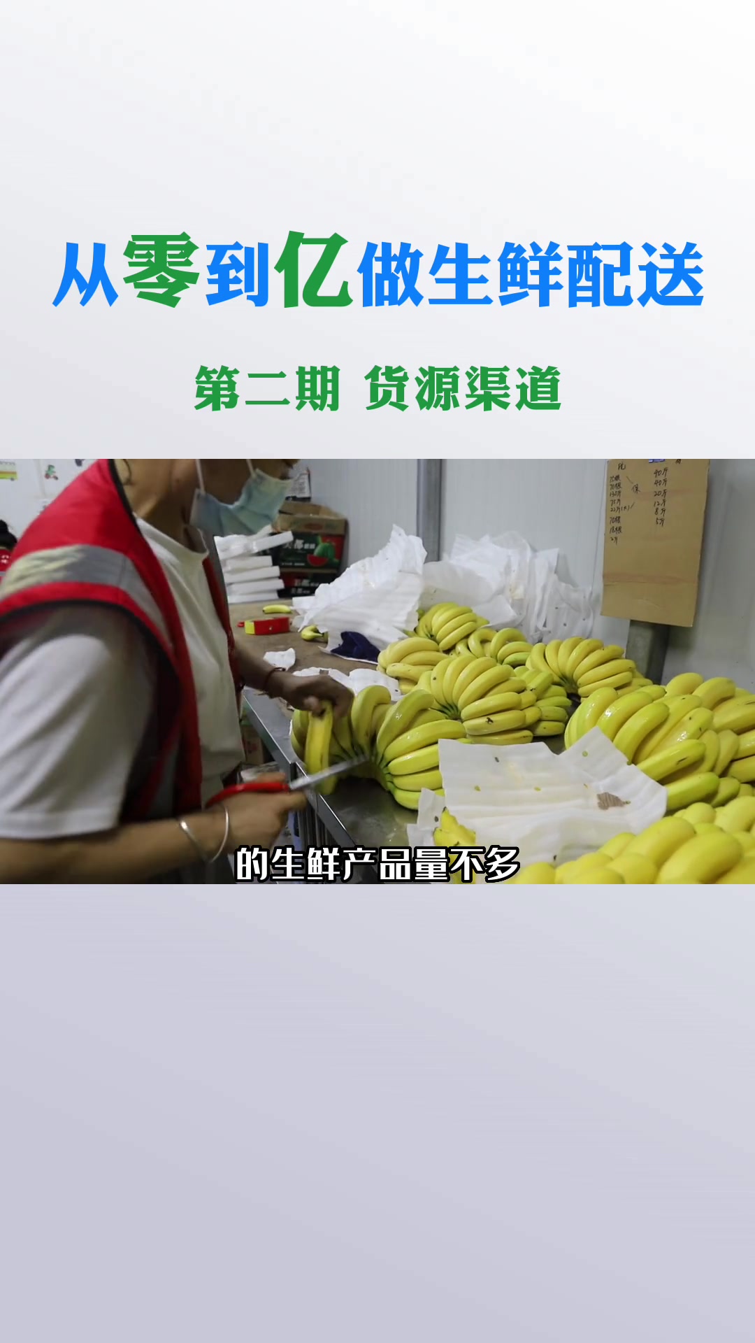 第2集|从0到亿做生鲜配送,第二期 生鲜配送企业有哪些货源获取渠道?三农 生鲜配送 蔬菜配