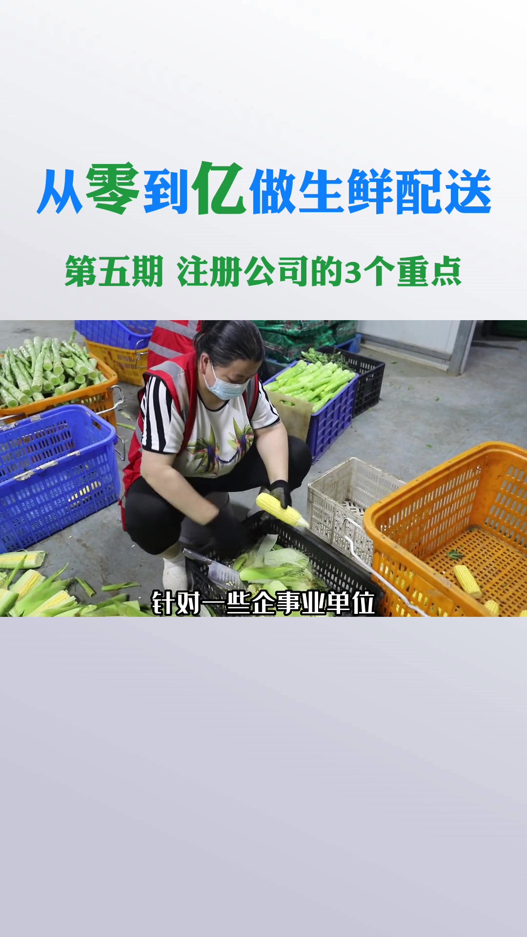 从0到亿做生鲜配送,第五期 生鲜配送企业注册公司时一定要注意的三个重点!生鲜配送 蔬菜配送