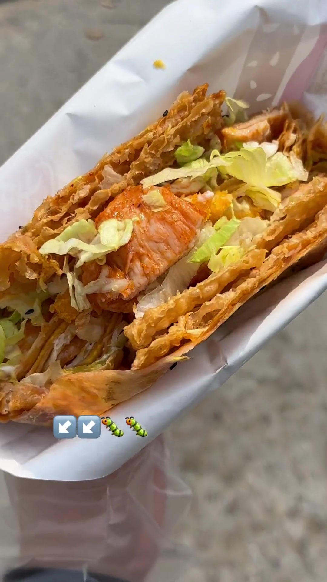 沙拉和煎饼的结合～竟然没有一点违和～吴小糖沙拉煎饼真的创意满满!为五一假期准备512g的胃