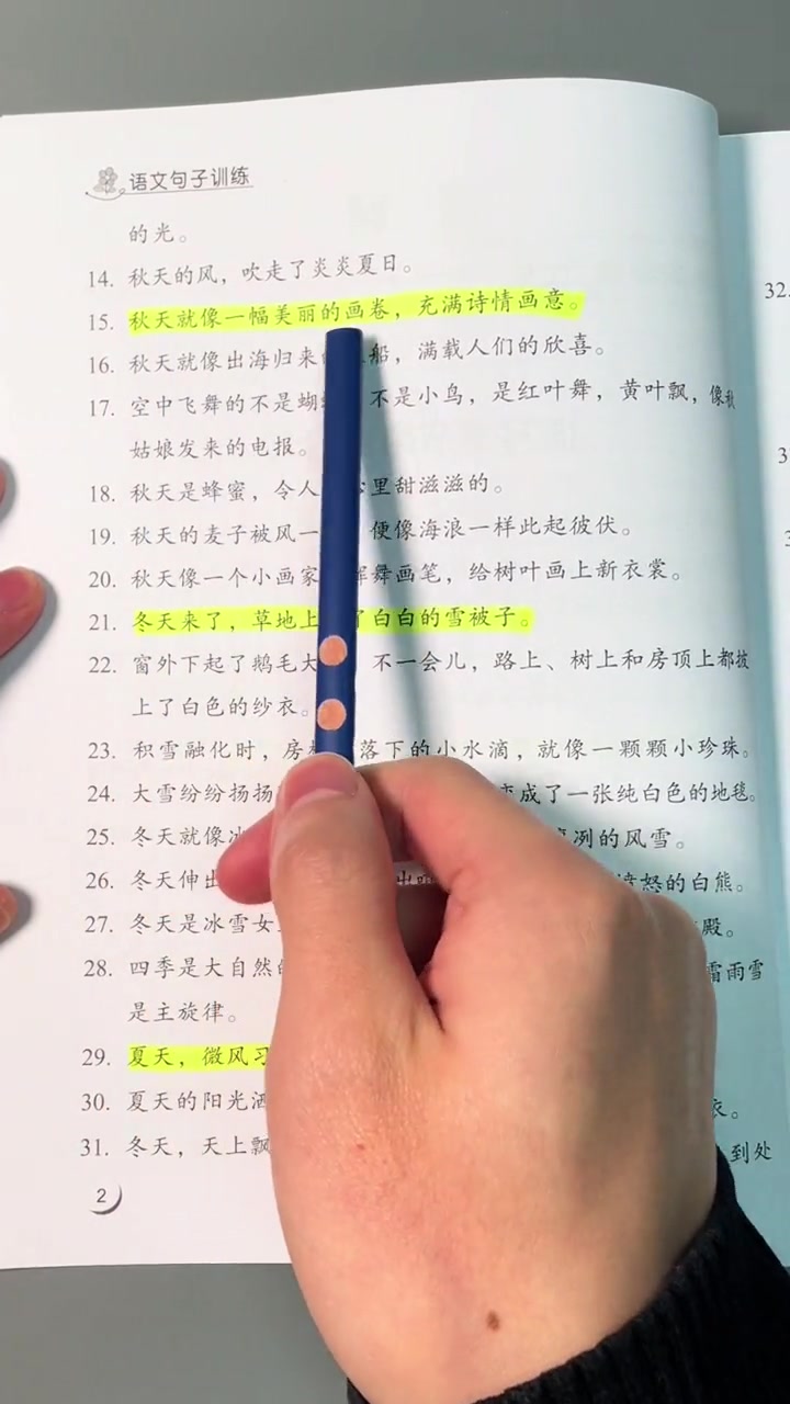 大语文时代,每天积累优美语句,为以后的写作打好坚实的基础。语文 三年级 积累 句子