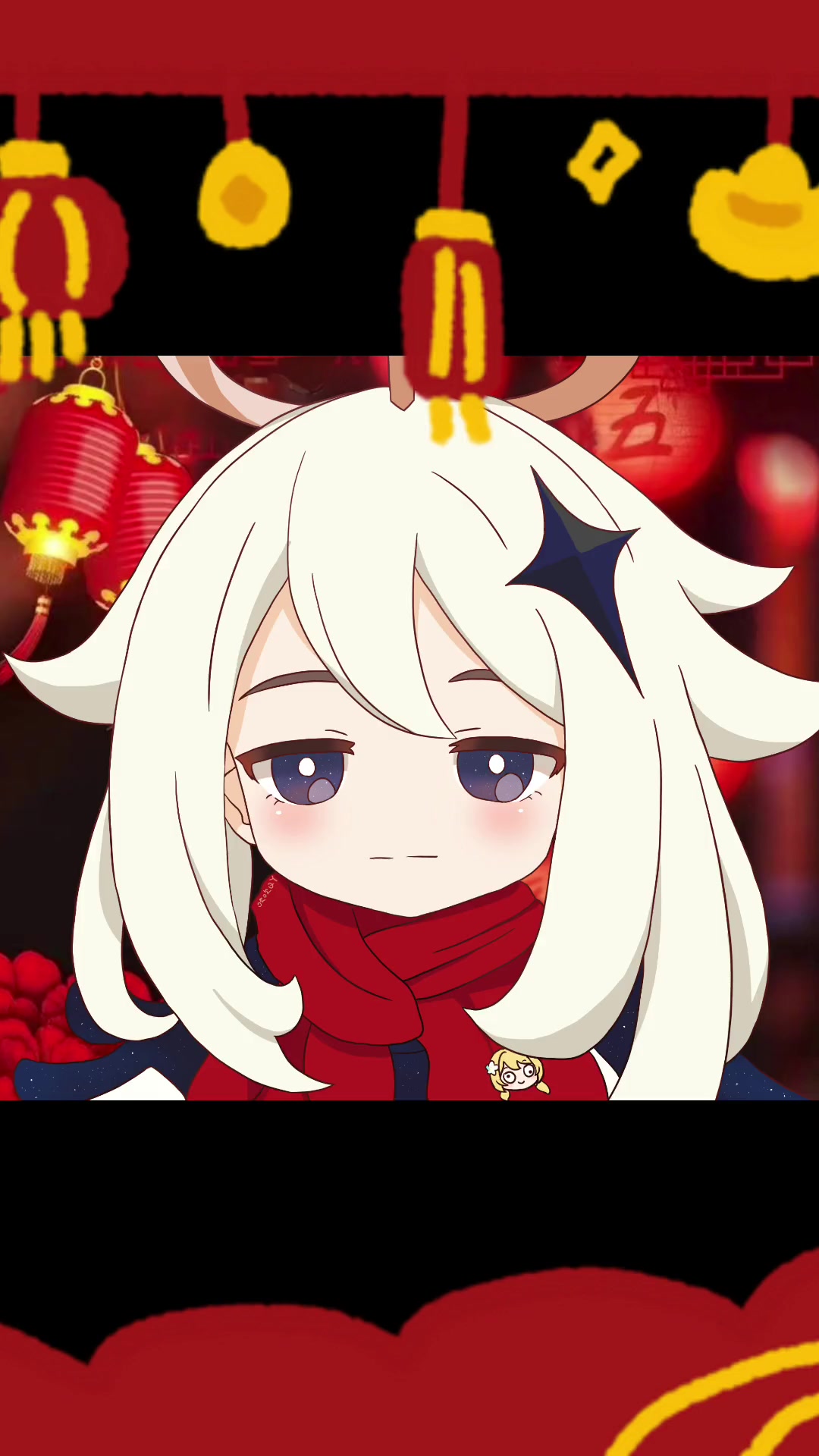 原神头像 原神 原神 新年头像 派蒙 重新画了哈哈,祝大家新年快乐!