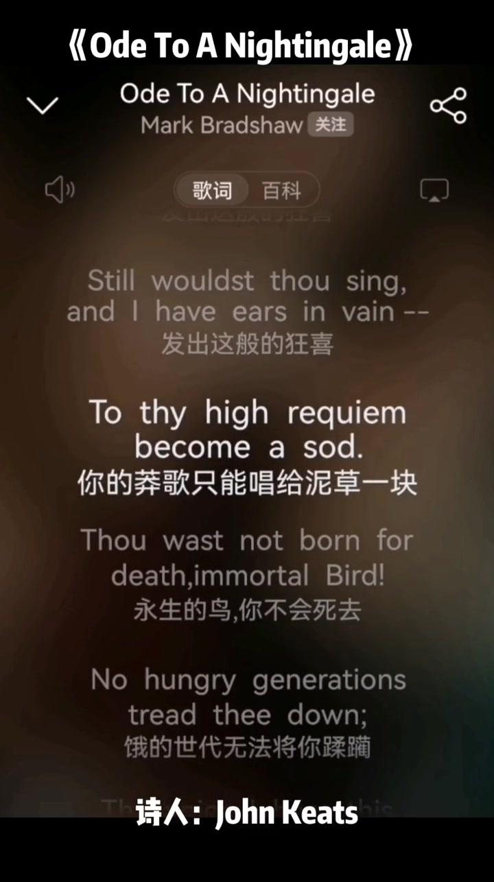 约翰·济慈(John Keats)19世纪初期英国诗人,浪漫派的主要成员。1815年就读于