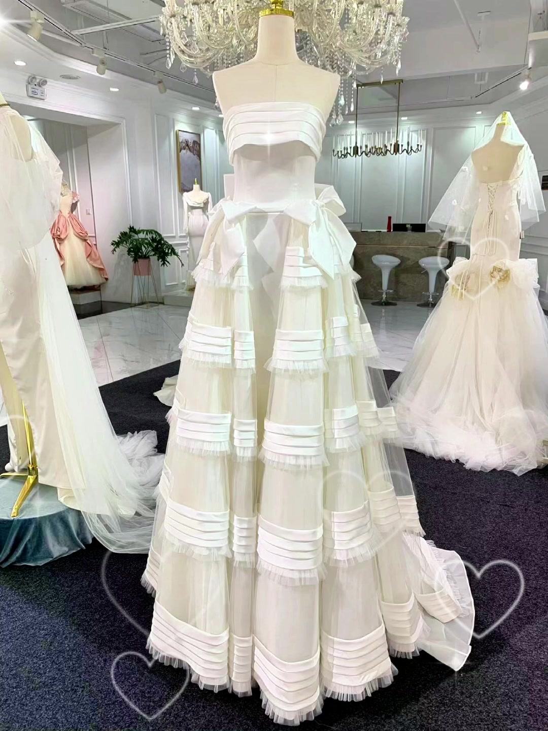 芳香蛋糕裙,美梦婚纱成真