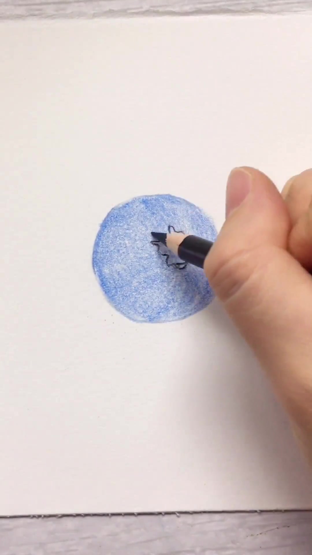 彩铅 彩铅画 零基础学画画 画颗蓝莓解解馋吧