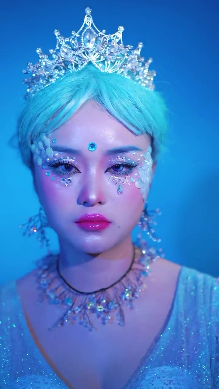又是发存货的一天,人鱼妆眼妆详解!创意妆 眼妆 人鱼妆 化妆培训学校 美妆教程