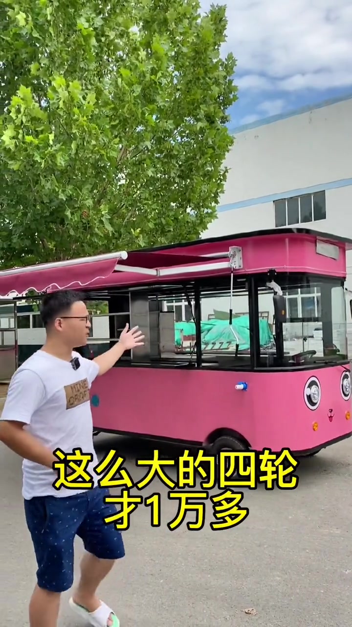 这么大的奶茶车还不好?电动餐车小吃车美食车 餐车 流动摆摊 小吃车 电动餐车