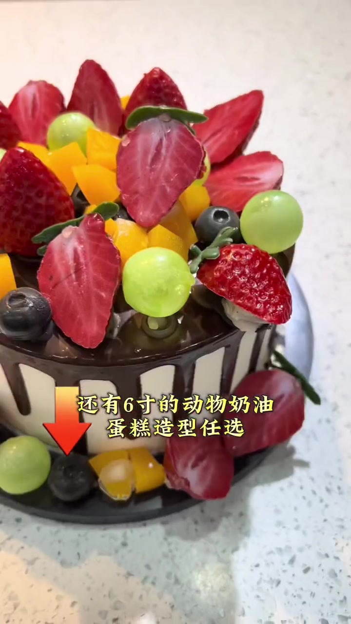 5寸的彩虹慕斯蛋糕纯动物奶油29.9,手法柠檬4.8秋天的第一杯奶茶 格顿烘培 给生活加点