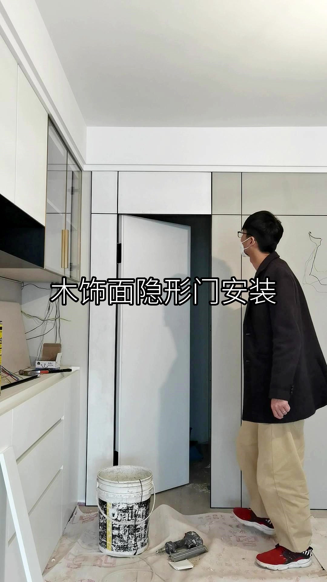 木饰面隐形门最好的处理效果就是门头做腰线