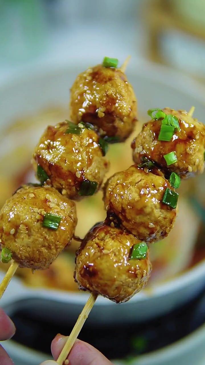 也能吃的照烧鸡肉丸,真的太好吃了!好吃不长肉～
