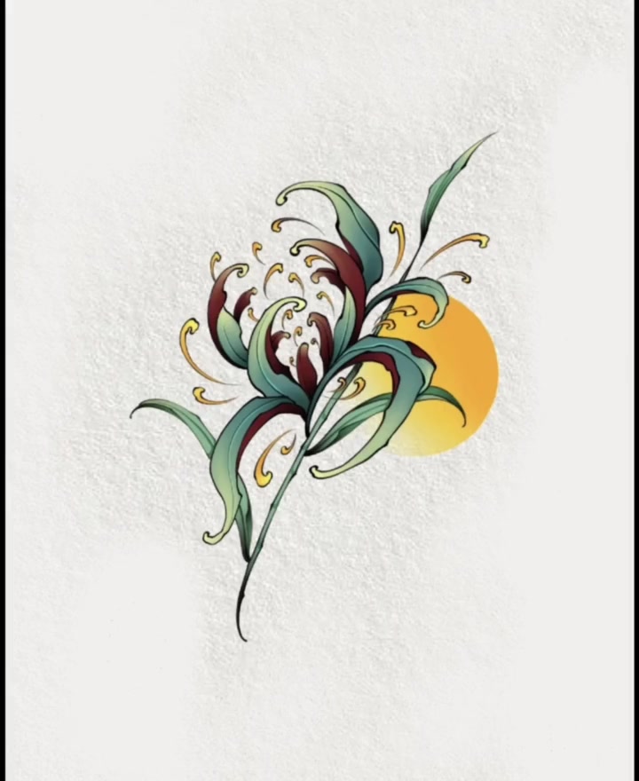 你知道彼岸花的寓意吗?彼岸花 纹身设计 大连纹身