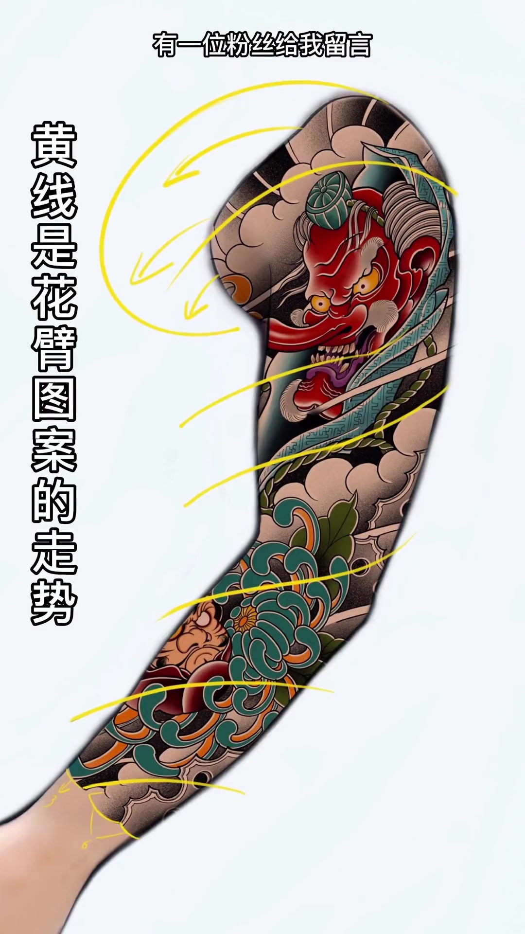花臂的走势!大连纹身 老传统纹身 手稿分享 +小助手