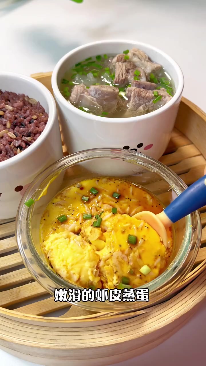 1岁+宝宝辅食一锅蒸|健康一锅蒸.好吃不上火 冬瓜排骨汤 虾皮蒸蛋 谷物米饭 