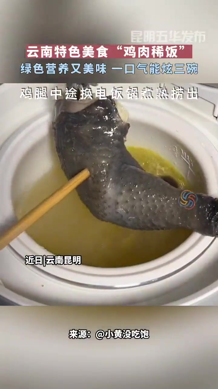 云南特色美食“鸡肉稀饭” 绿色营养又美味 一口气能炫三碗 有一种叫云南的生活 动手自己做美