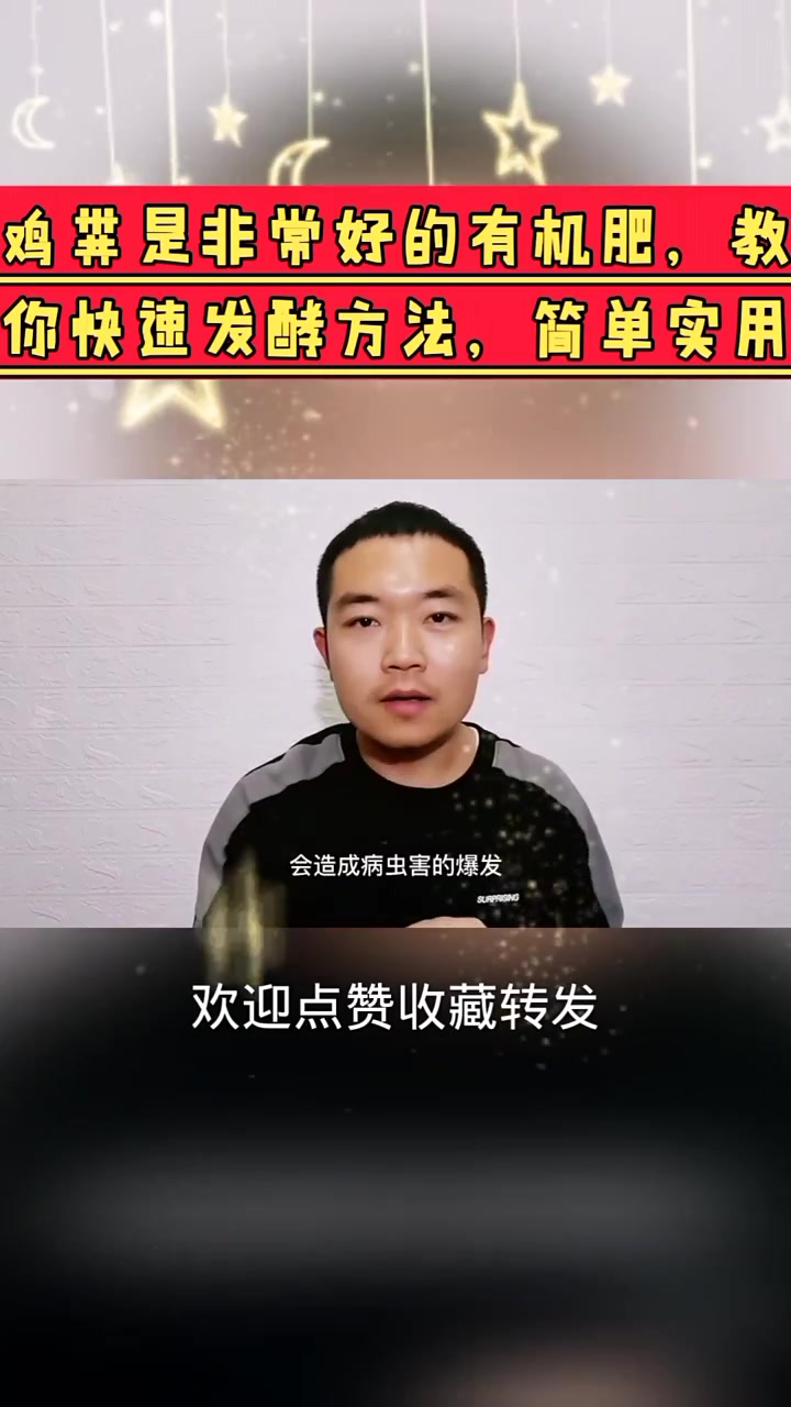 鸡粪是非常好的有机肥,教你快速发酵的方法,简单实用易操作