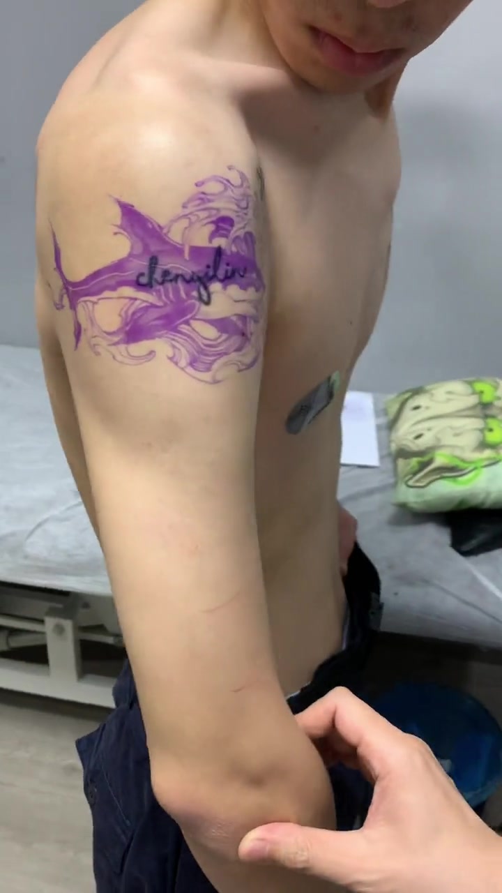 遮盖旧纹身#鲸鱼纹身#吴江纹身#吴江酷客纹身店