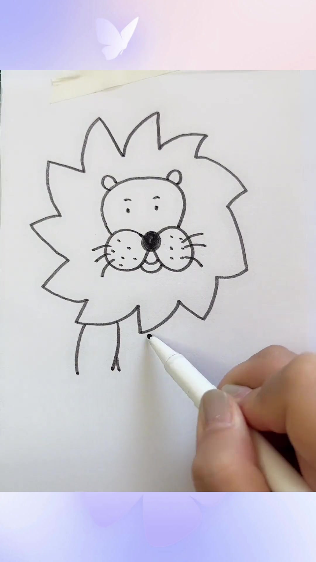小狮子简笔画 简笔画 每日一画