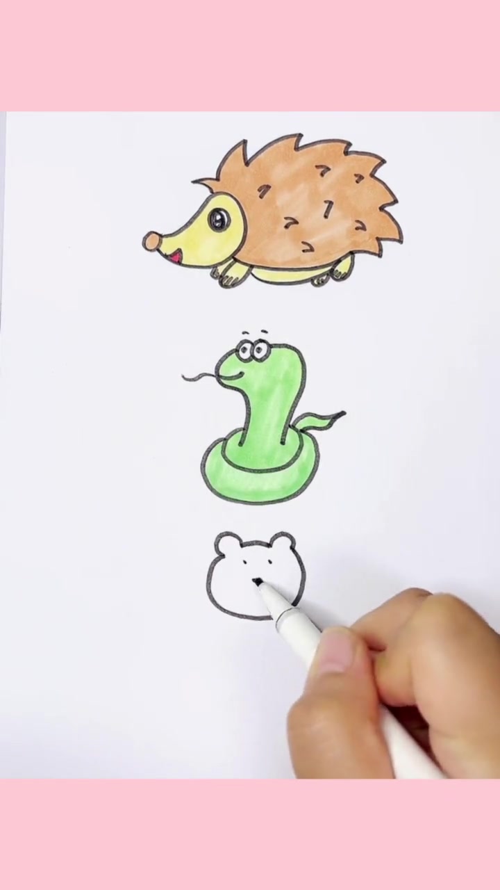 冬眠小动物简笔画 简笔画 每日一画