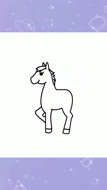 浅画白龙马,纯粹给西游记系列凑个马画画 画个简笔画 简笔画