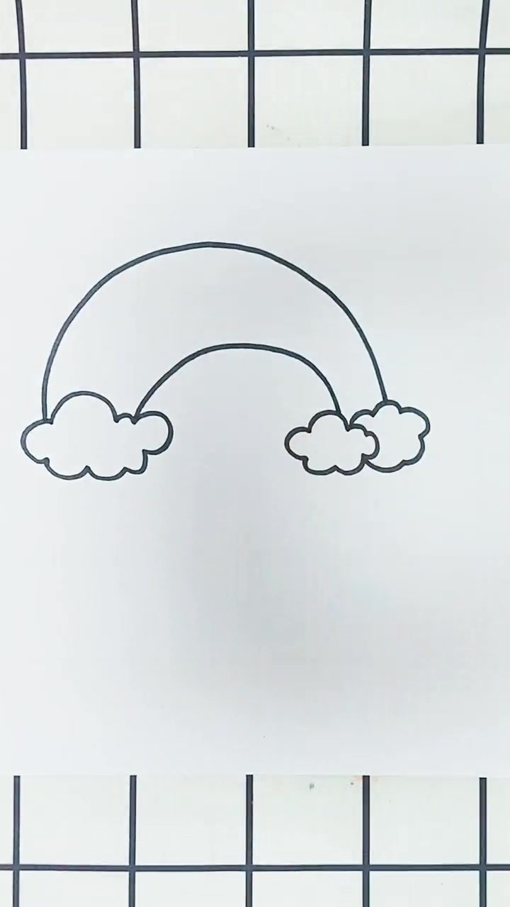 彩虹简笔画简单好看……儿童简笔画