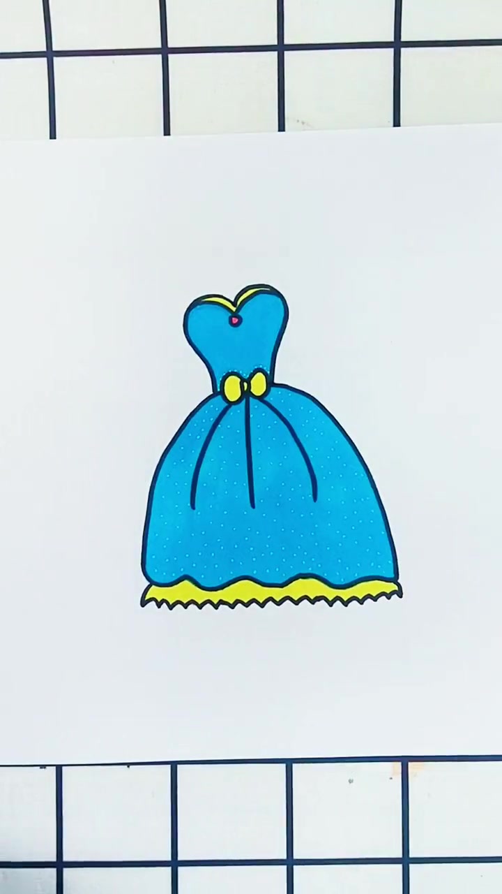 公主裙简笔画 儿童简笔画