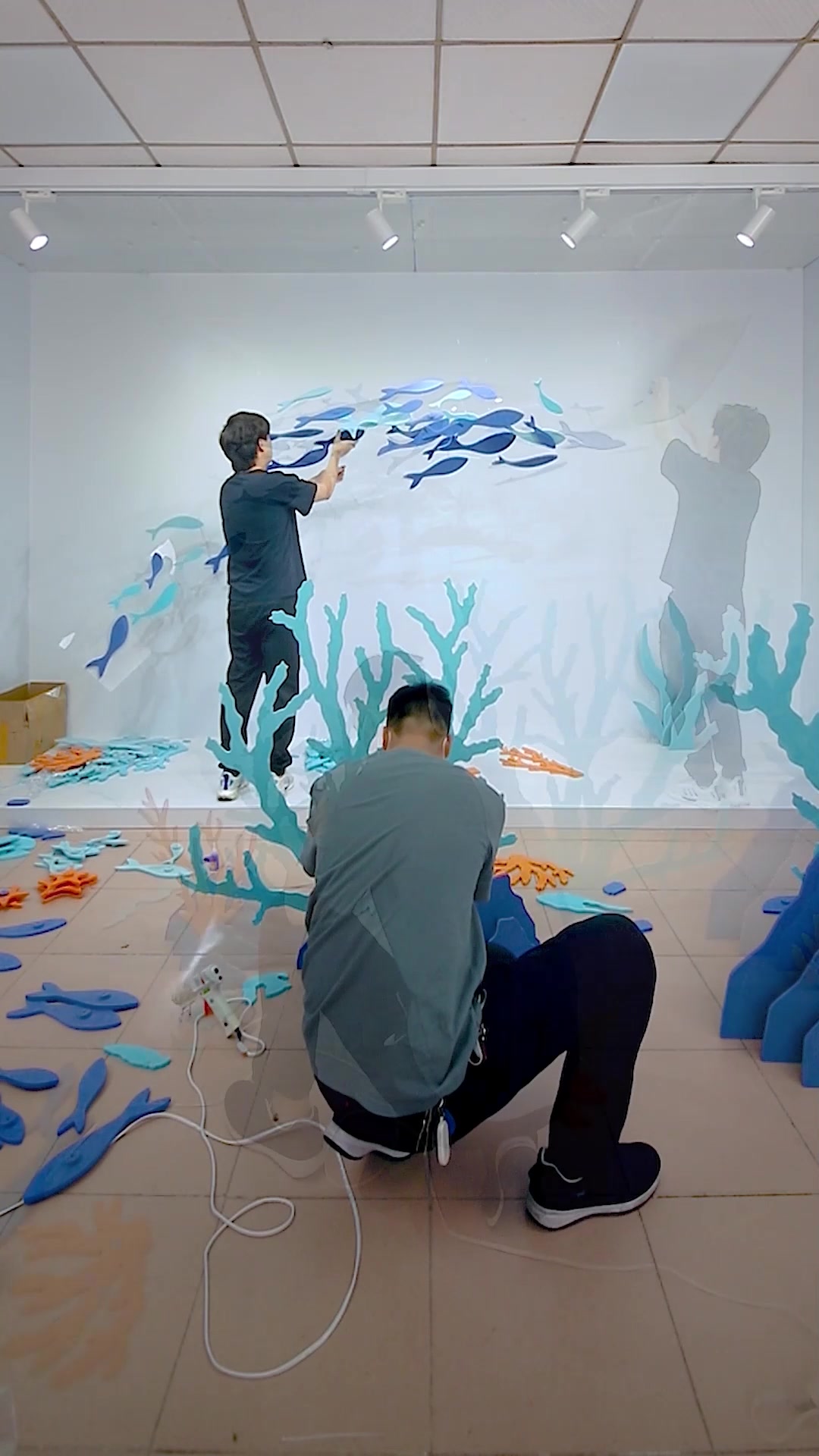 深海鱼群 橱窗陈列