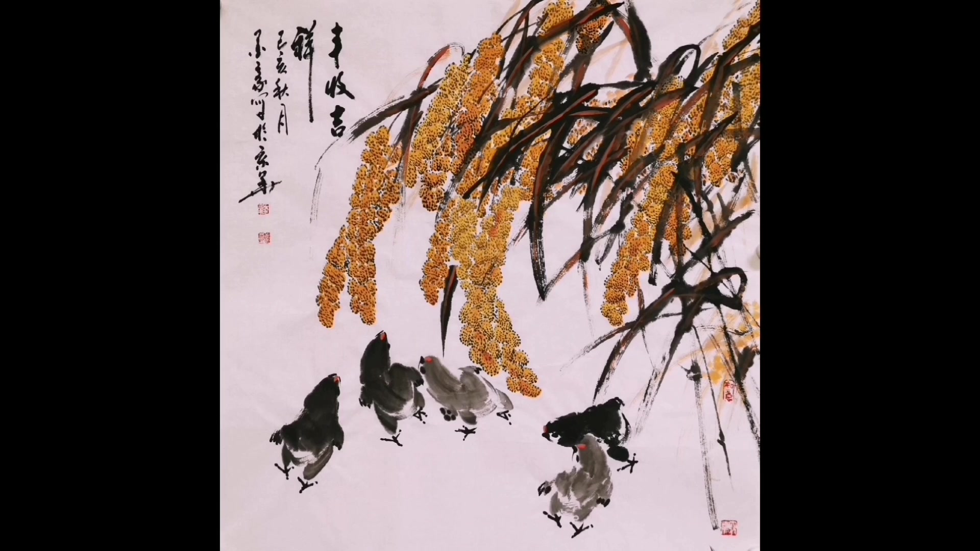 画家墨豪画鸡“独具一格”