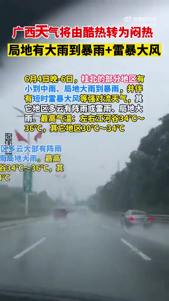 「还是热!广西天气将由酷热转为闷热,局地有大雨到暴雨+雷暴大风「惊哭」」随着雨水增多,未来