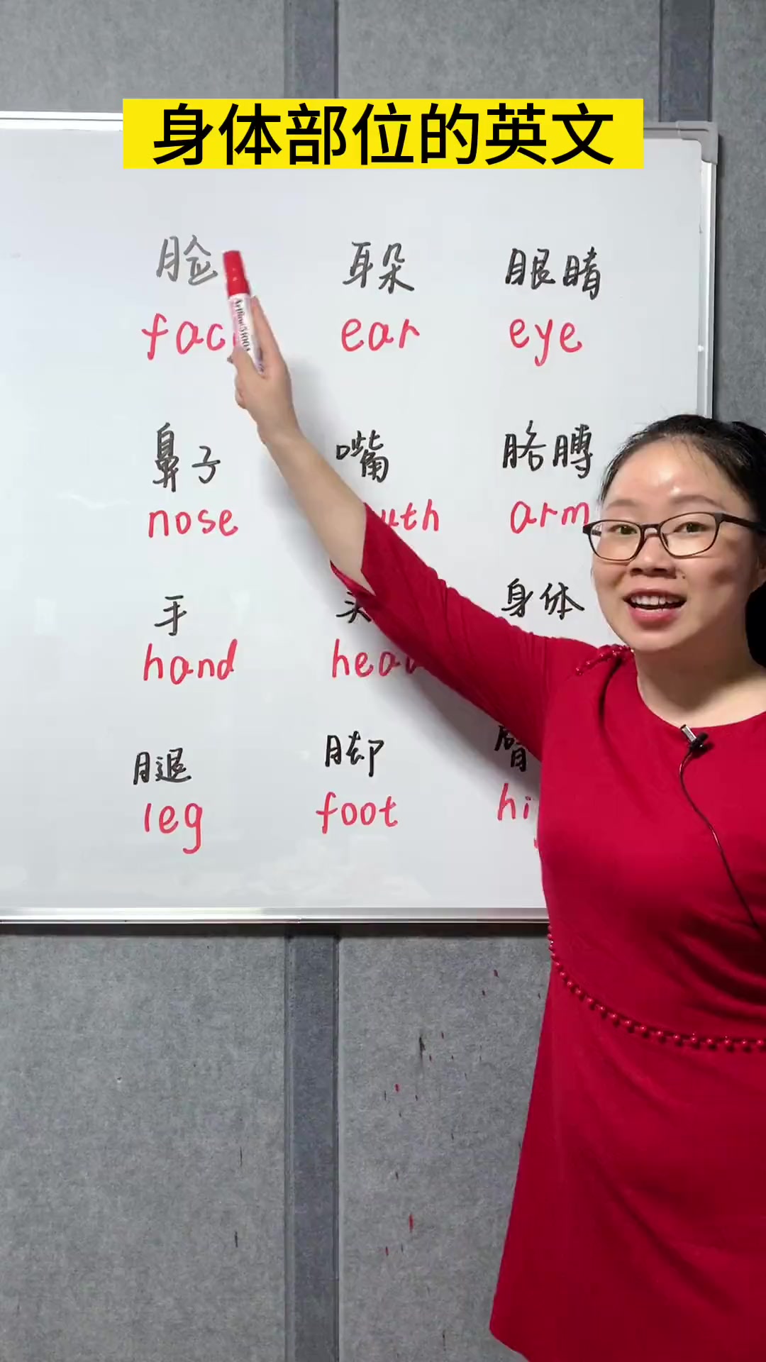 身体部位的英文～