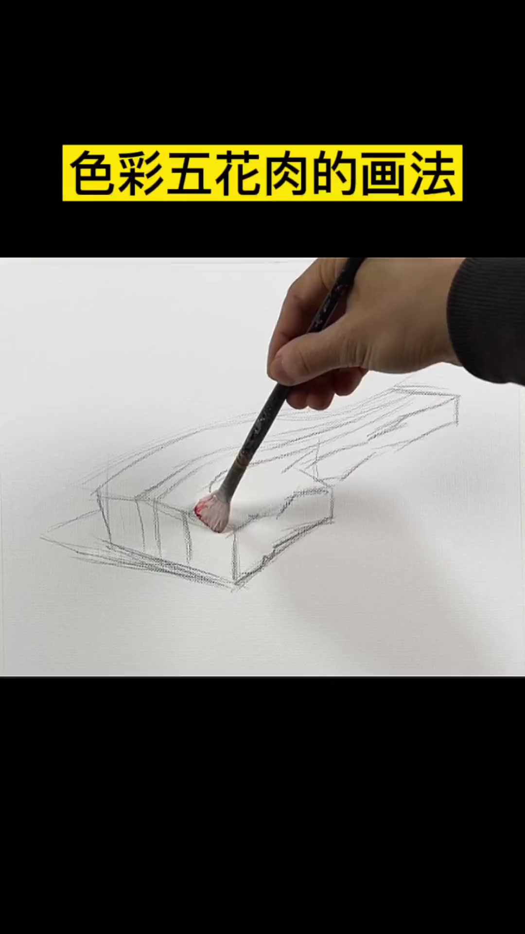 第3集|色彩五花肉的画法/色彩单体肉的塑造 创作灵感 美术生 画画 色彩静物 水粉静物 美